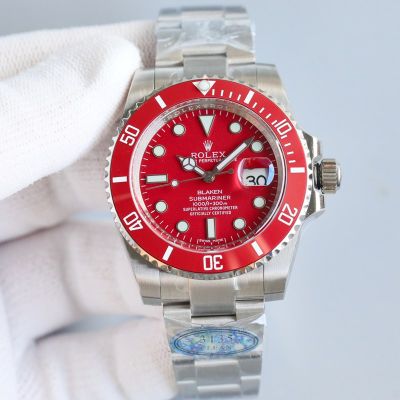 Quality Replica ROLEX 904L Steel Water Ghost  Red 40mm Watch